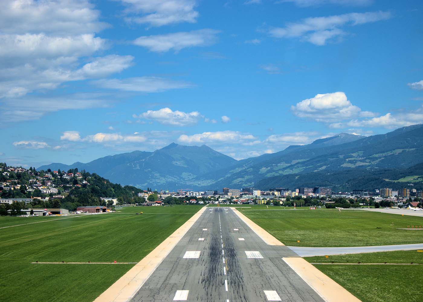 Flugbahn des Innsbrucker Flughafen